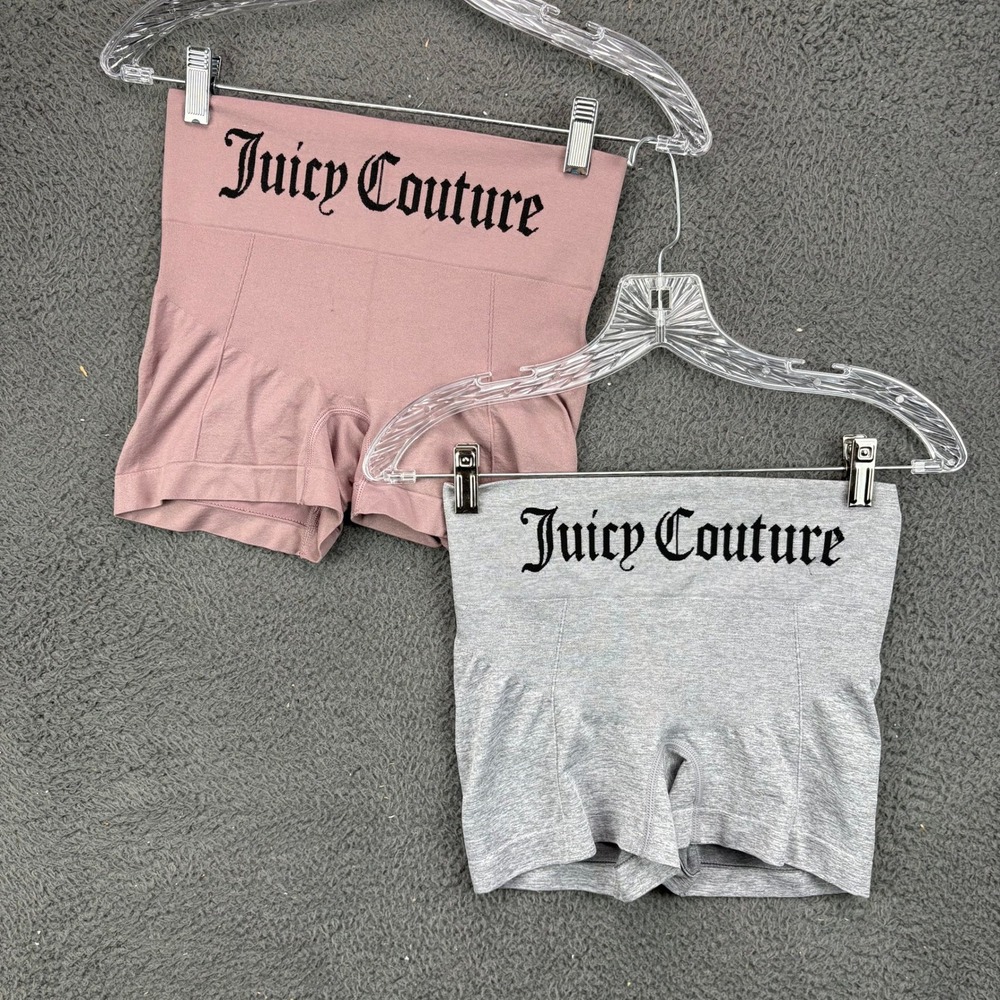 Juicy Couture Intimates 2‎ Pack Seamless Bike Shorts Mauve Grey Large 4078-109